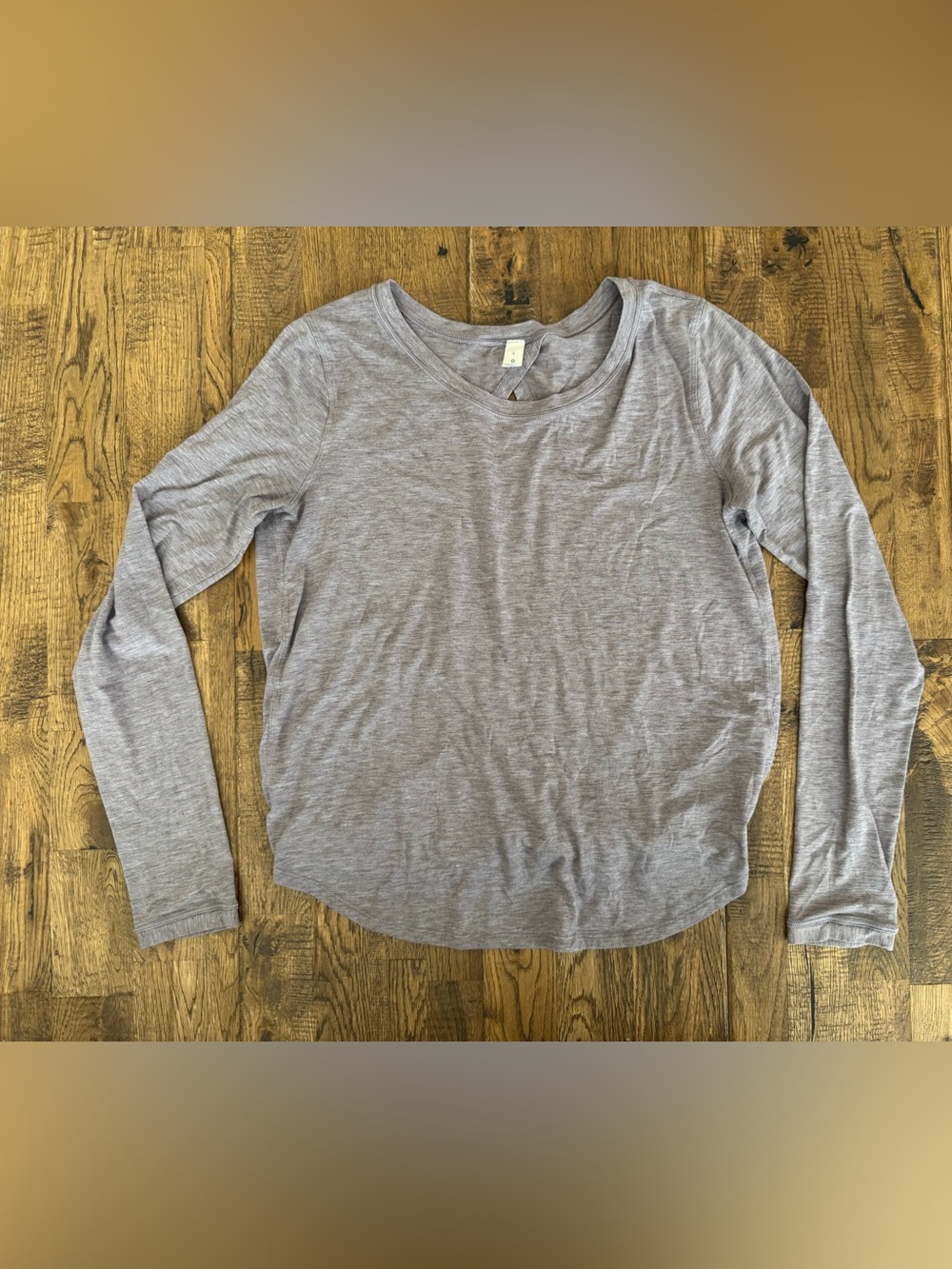 Lululemon Wild Twist Long Sleeve Top Heathered Dusty Dawn Size 4‎ W3BERS C